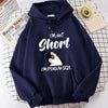 Popular Penguin I'm Not Short Printing Hoodies For Women Autumn Winter Sweatshirt Fashion Hooded Pullover Ladies Streetwear