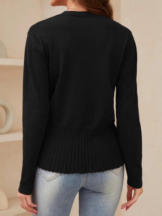 Open Front Long Sleeve Cardigan - Nikki and Co Boutique