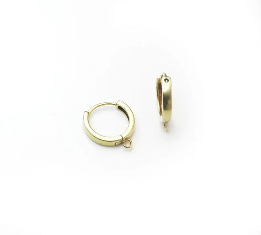 10pcs Brass Ear Hoops, Leverback Earring Hooks, Earrings Making, 17.5x15.5mm, Raw Brass Ear Wire, Jewelry Supplies -R1017