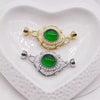 1piece Jewellery green zircon Clasp hooks DIY Making Necklace Bracelet Accessories