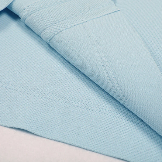 Three Color High-quality Elastic Knitted New Fashionable Luxury Pearl Long Sleeved Cardigan Sleeveless Slim Fit Dress Women Set