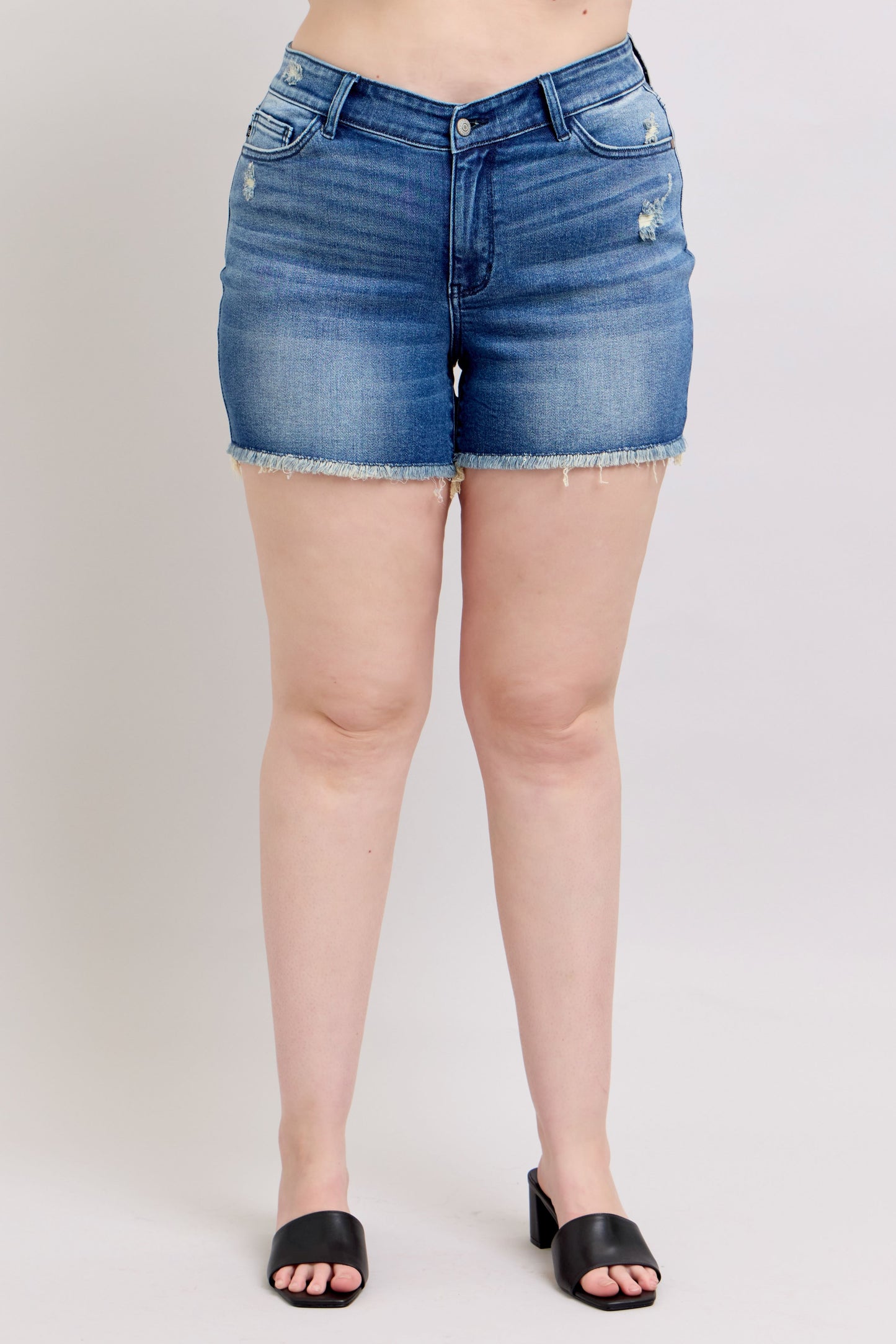 Judy Blue Jeans (NP) - High Waisted, V Front Shorts