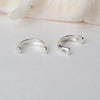 solid 925 sterling silver semicircle Bead Frame, spacer loose bead with 1mm hole jewelry diy components accessories