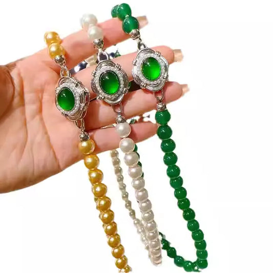 1piece Jewellery green zircon Clasp hooks DIY Making Necklace Bracelet Accessories