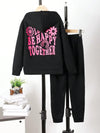 Children's Graphic Long Sleeve Hoodie and Pants Set - Nikki and Co Boutique