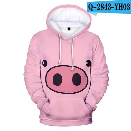 Cute Pig 3d printed hoodie boys girls Cartoon Lucky Pig sweatshirt fashion Oversize jacket clothes