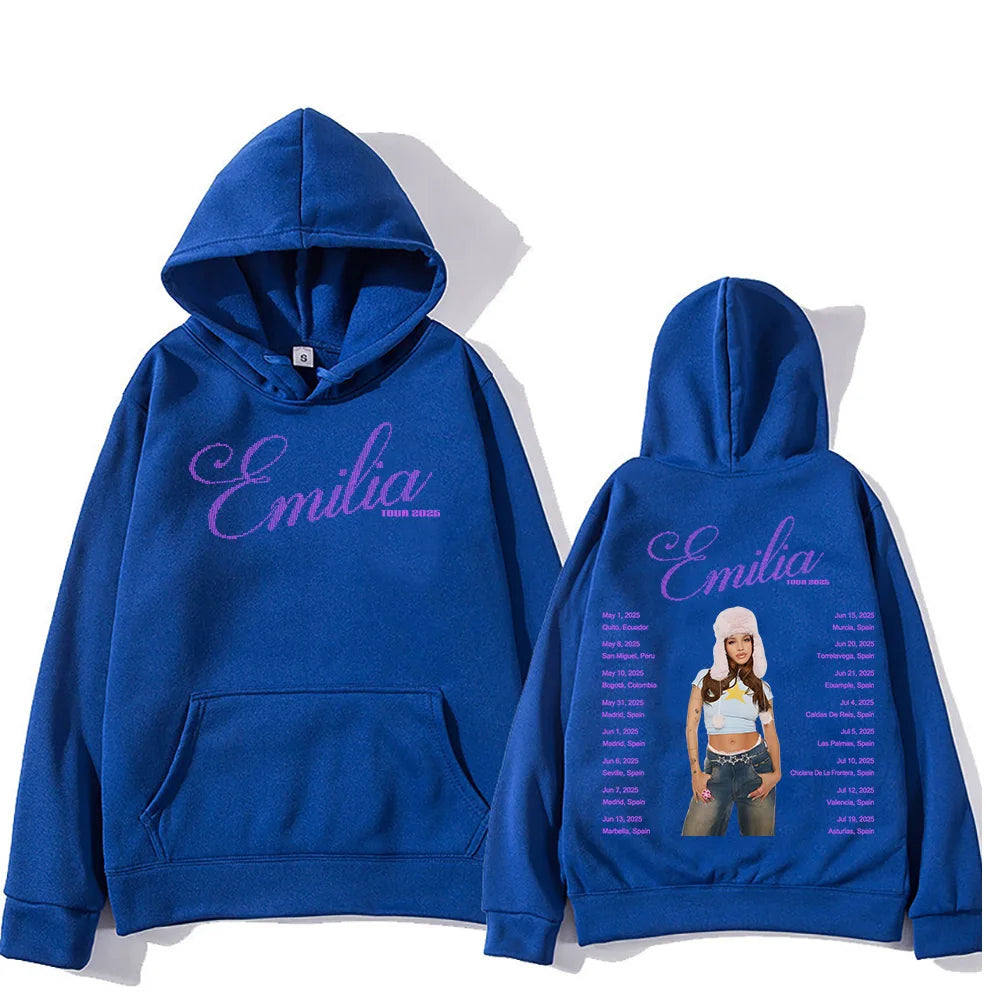 Emilia Mernes Fashion Hoodie Emilia Mernes MP3 Tour 2025 Sweatshirts New Casual Harajuku Aesthetic Pullovers Women Men Y2K Hoody
