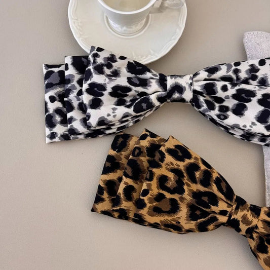 2 Piece Leopard Bow Hair Clip - Nikki and Co Boutique