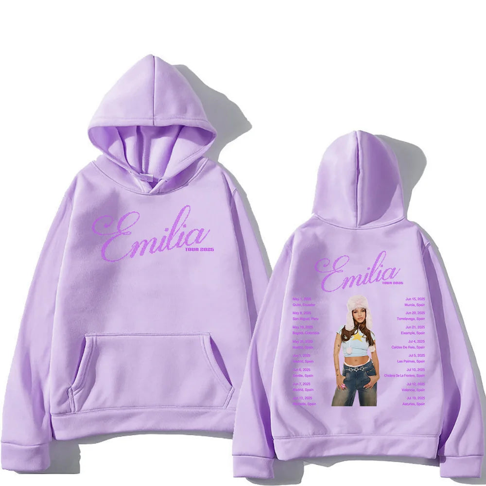 Emilia Mernes Fashion Hoodie Emilia Mernes MP3 Tour 2025 Sweatshirts New Casual Harajuku Aesthetic Pullovers Women Men Y2K Hoody