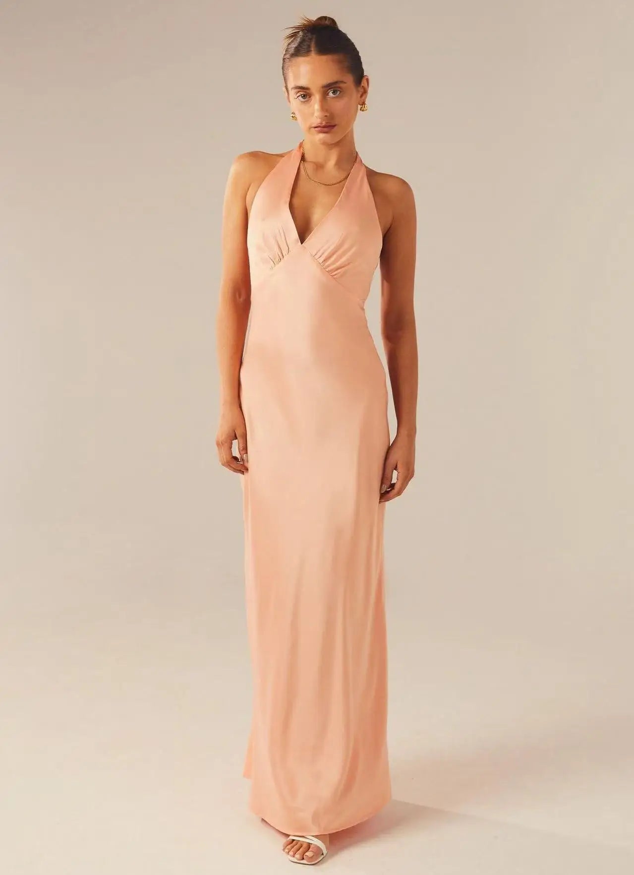Sega Satin Bridesmaid Dress Long Length Formal Wrap Sexy Bridesmaid Dress Evening Dress Wedding Cocktail Dresses