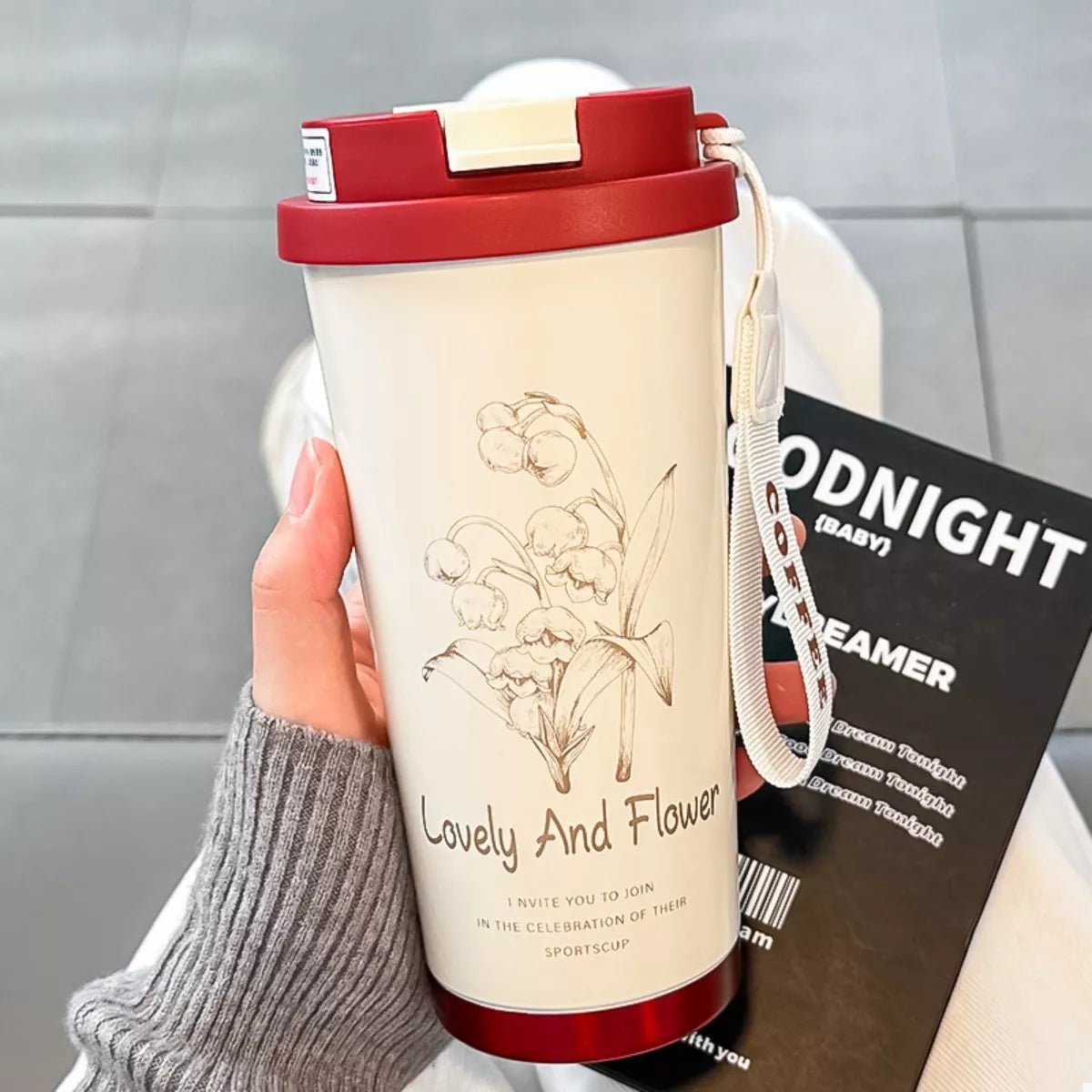 Lovely and Flower Aesthetic Tumbler with Straw - Nikki and Co Boutique