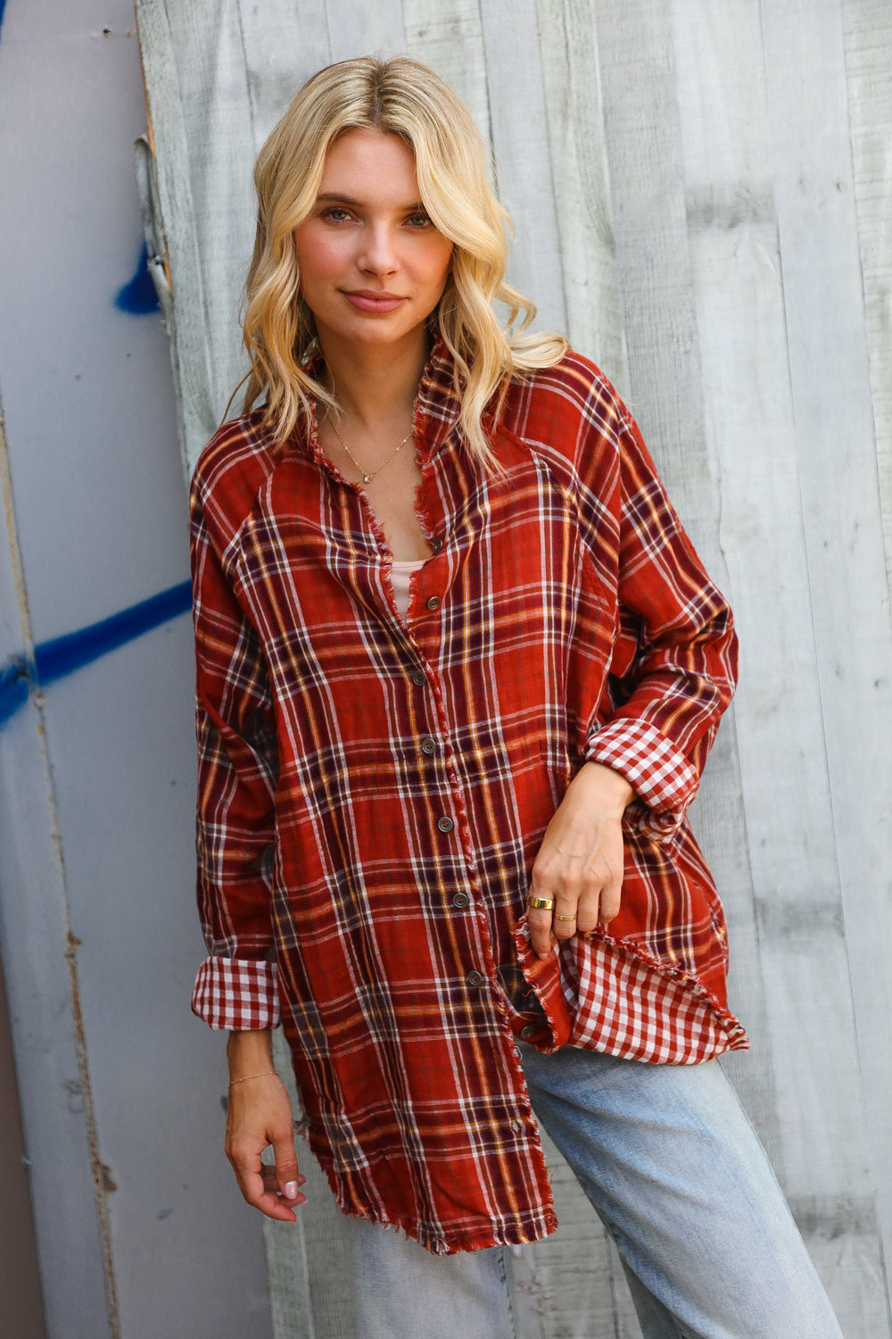So Country Cute Autumn Flannel Top