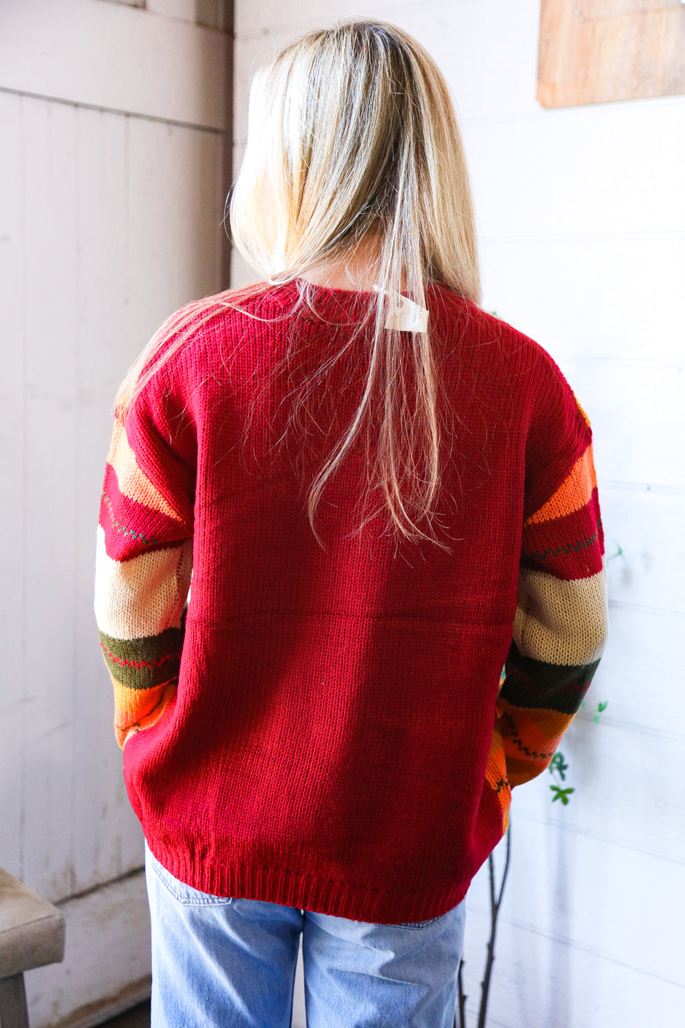 Harvest Hues Multi Stripe Thick Sweater