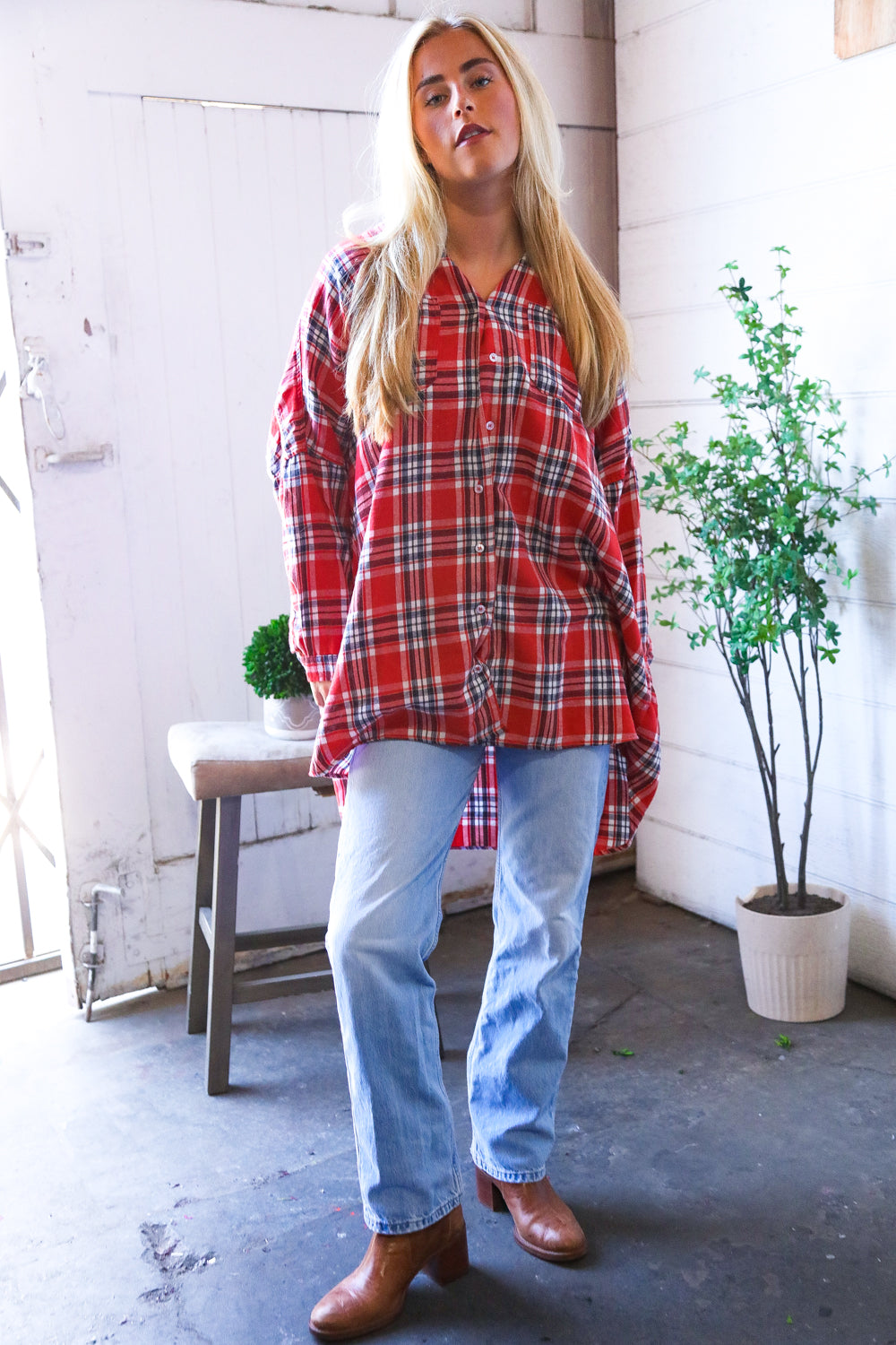 Riding on the Ranch Flannel Button-Up