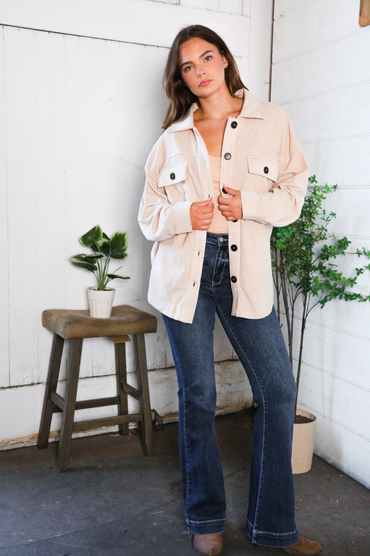 Everyday Adventures Taupe Shacket