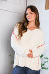 Snuggle Me Cream Thick Ribbed Sweater