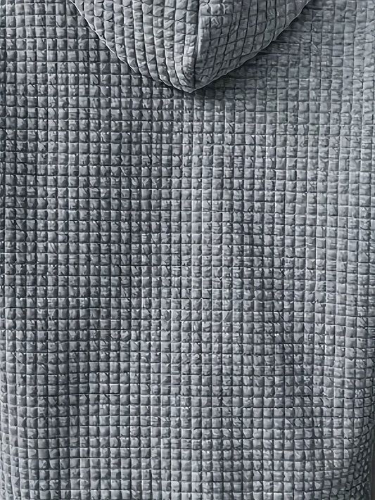 Plus Size Women Clothing Waffle Knit Tops For Women Lotus Flower Pattern Print Oversize Hoodies for Women With Pocket Sweatshirt