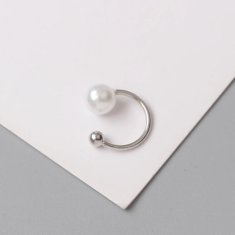 1PC Ear Cuff Clip on Imitation Pearl Earrings Ear Bone Fake Piercing Ear Cuffs For Women Jewelry No Hole Accessorie Girl Gift