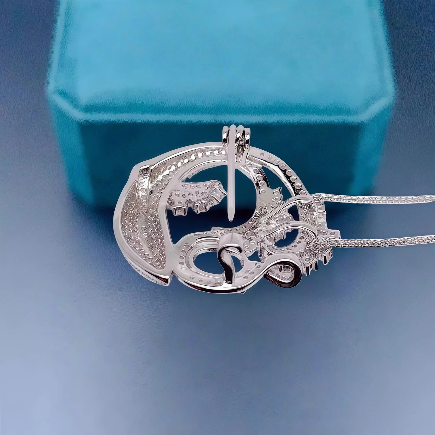L S925 Sterling Silver Brooch Setting 7*9mm Ellipse Stone DIY Empty Holder Fine Charm Jewelry Luxury Dolphin Design for Woman