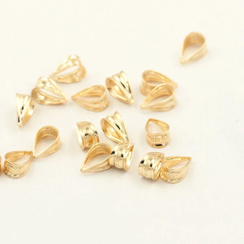 14K Gold Filled Small Bails with Open Parallel Ring Gold Filled Small Bails Open Bail Charm Bail Pendant Bail Jewelry Findings