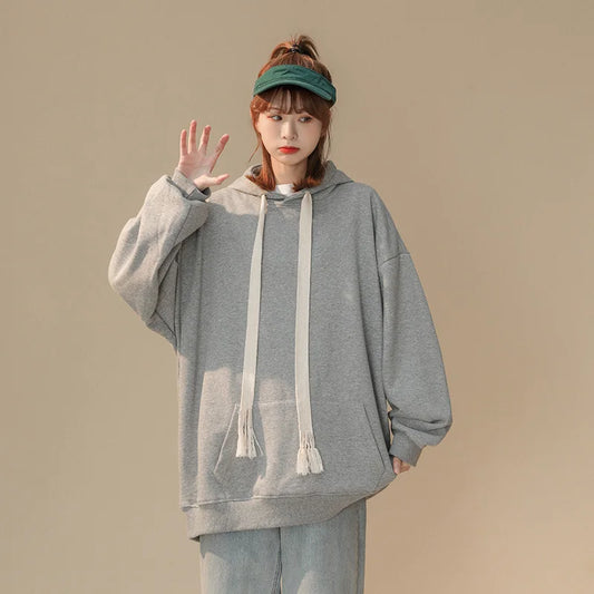 Women Hoodies Pullover Hooded Sweat Shirts Solid Color Jogger Long Sleeve Black Jogging Men Sweatshirt Sport Top Autumn Clothing