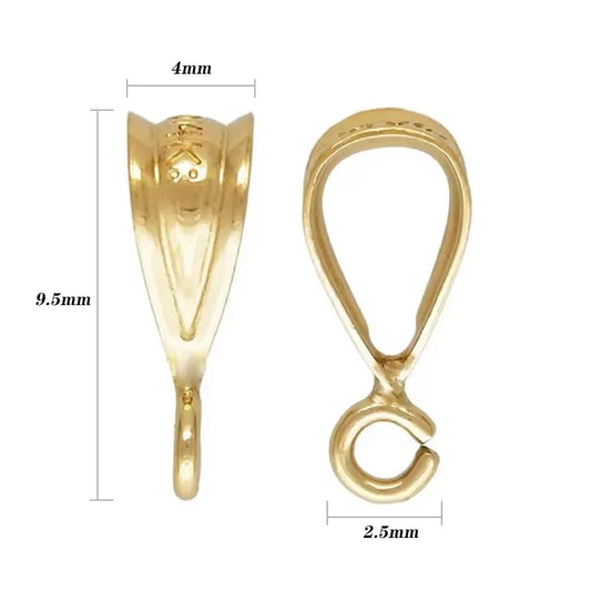 14K Gold Filled Small Bails with Open Parallel Ring Gold Filled Small Bails Open Bail Charm Bail Pendant Bail Jewelry Findings