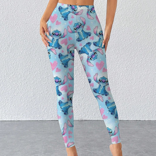 Disney Stitch print Leggings For Women Leggings camouflage Fitness Pants Soft Stretchy Tights Leggings Physical