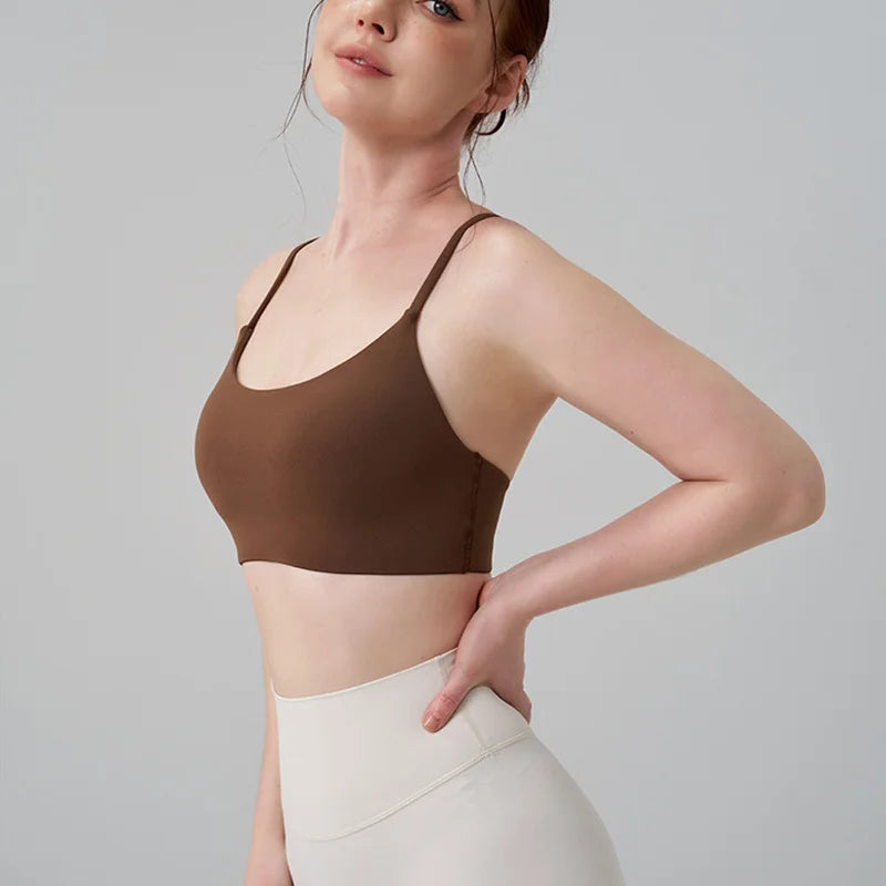 TRY TO BN Sports Bra Gym Sexy Back Push Up High Impact Shockproof Underwear Naked Crop Top Fitness Mujer Workout Women Yoga Bras