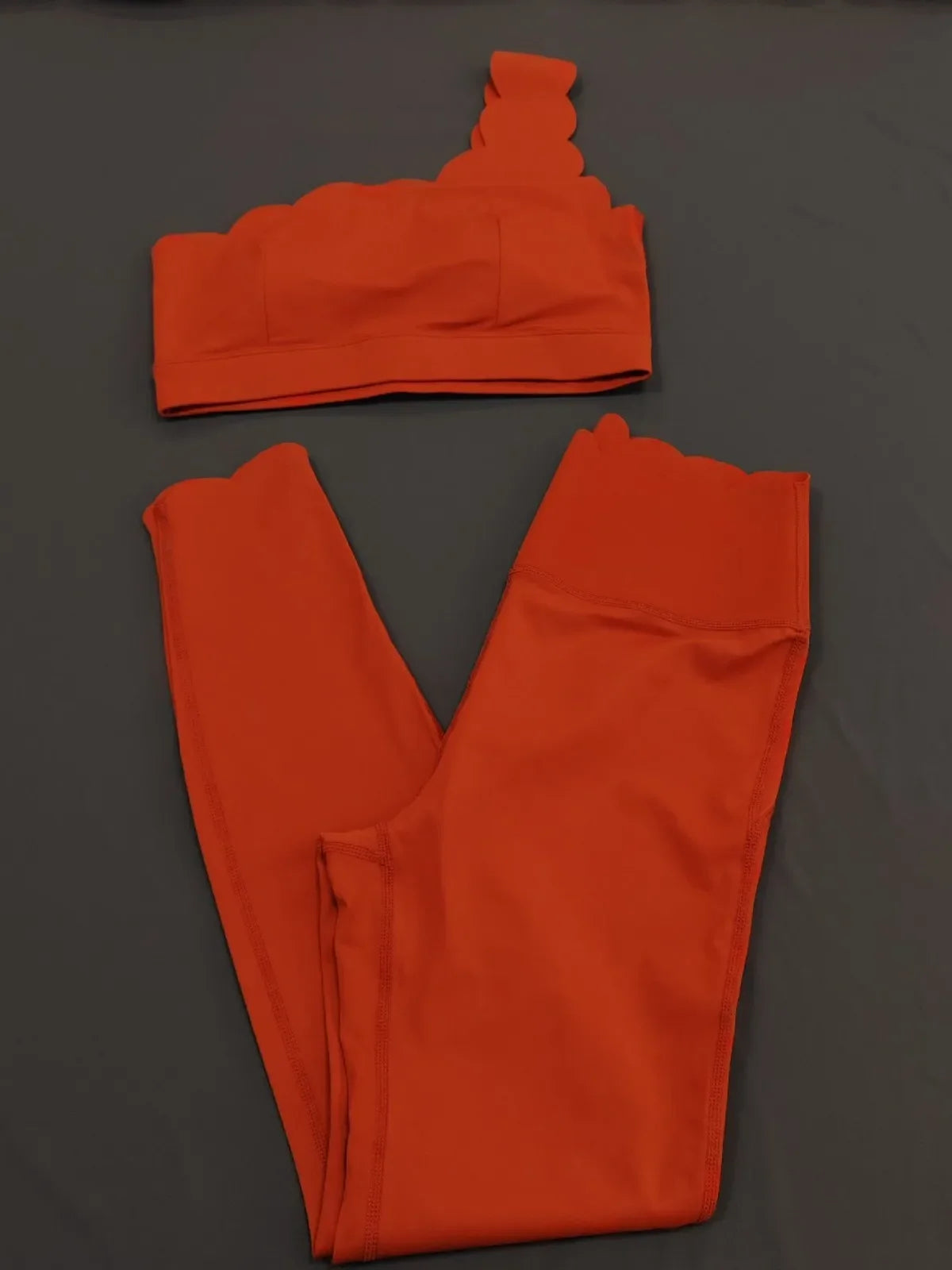 Single Shoulder Strap Removable Cup Sports Underwear Running Shockproof Gathering Yoga Bra Lace Back Yoga Pants Set