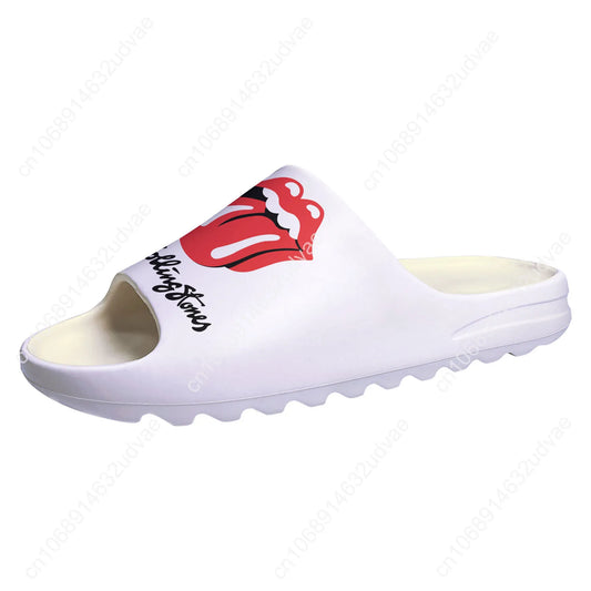 T-The R-Rolling S-Stones Custom Made Soft Sole Sllipers Home Clogs Step On Water Shoes Mens Womens Teenager Step In Slliper