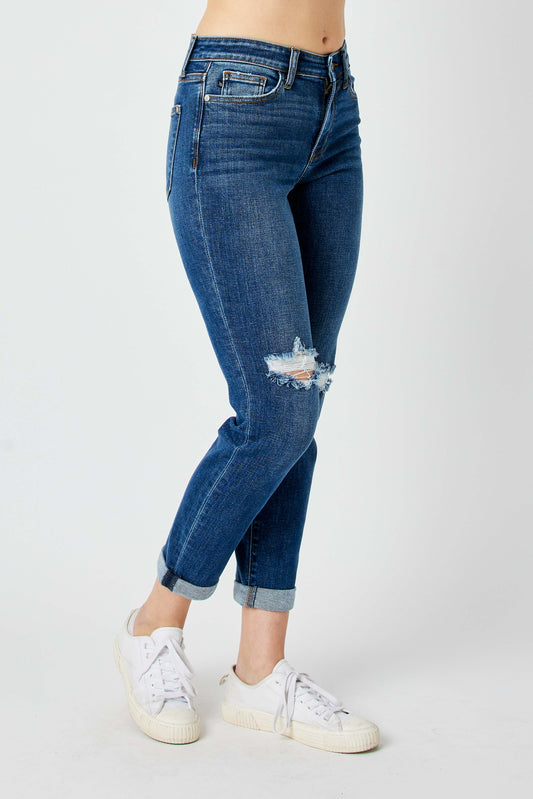 Judy Blue Jeans (NP) - Mid Rise Destroy Slim Jeans