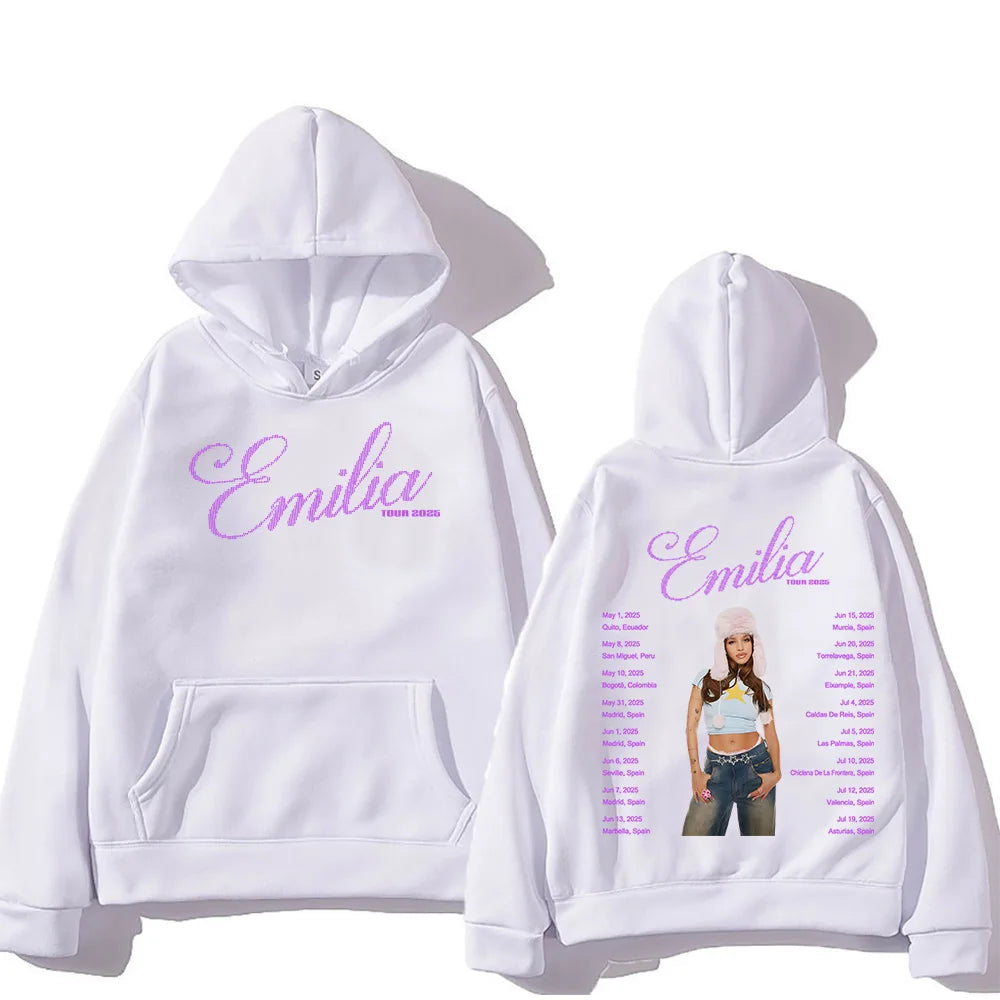 Emilia Mernes Fashion Hoodie Emilia Mernes MP3 Tour 2025 Sweatshirts New Casual Harajuku Aesthetic Pullovers Women Men Y2K Hoody