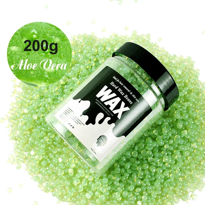 Unisex Painless Hot Film Wax Beans 200g-400g Canning Fast Waxing for Bikini Area Face And Body Hair Removal