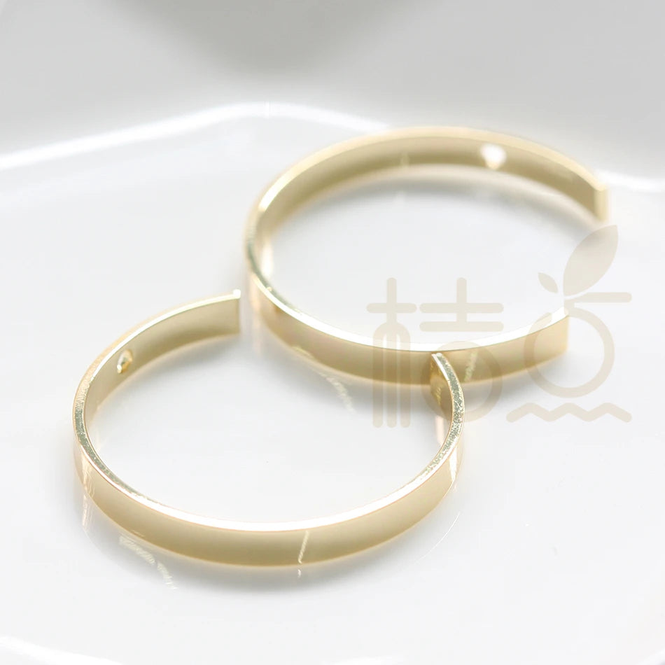 Premium Plated Solid Brass Moon - C Shape - Circle - 22.8x20.8mm (4087C)