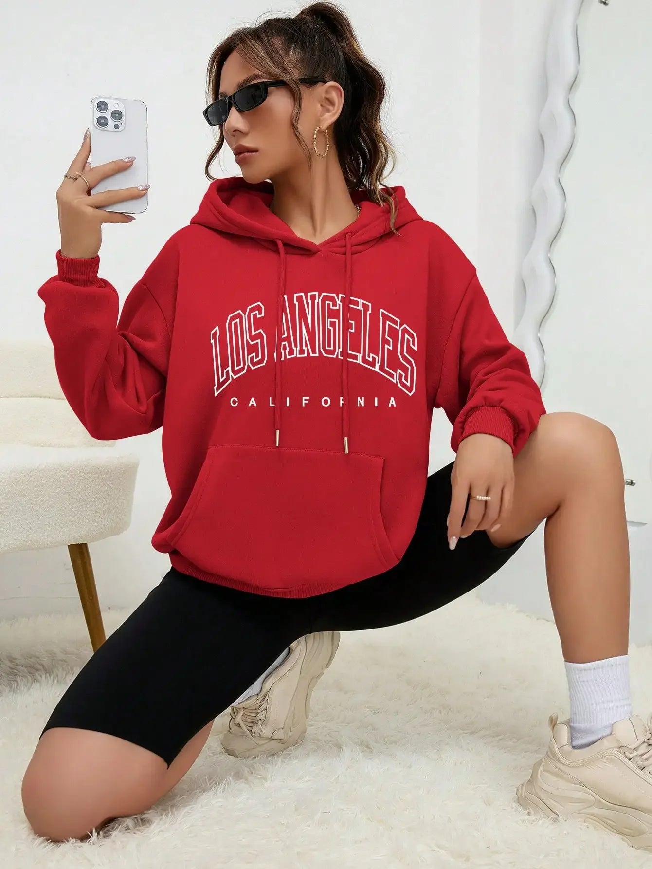 Winter Clothes Women Hoodies Art Letter Design Women Streetwear American Style Fashion Sweatshirt Autumn Hip Hop Casual Top