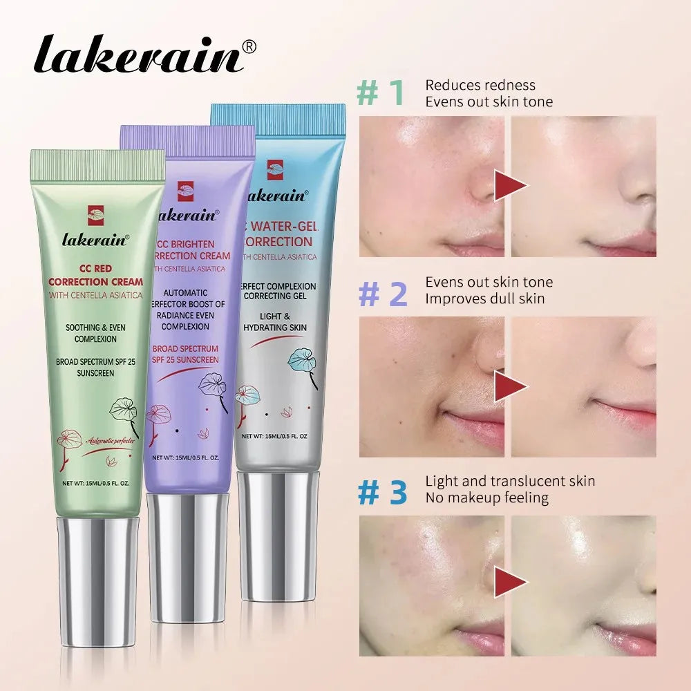 CC Red Correction Cream Full Coverage Liquid Foundation Waterproof Long-Lasting Redness Corrector Korean Cosmetic Face Makeup