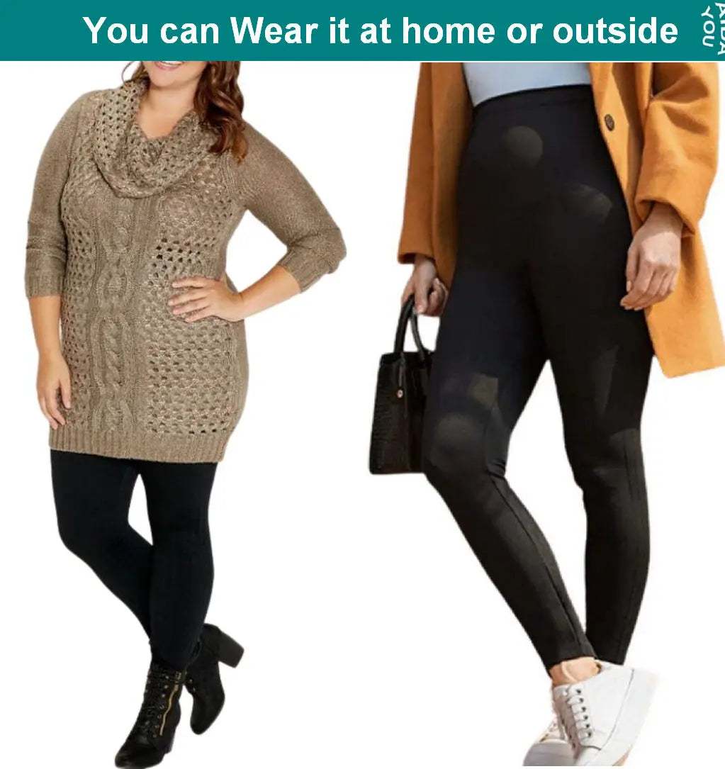 Fleece Lined Plus Size Leggings Thick for Women Autumn Winter Big Size Pantyhose for Fat Girl Tight Compression Legging Pants