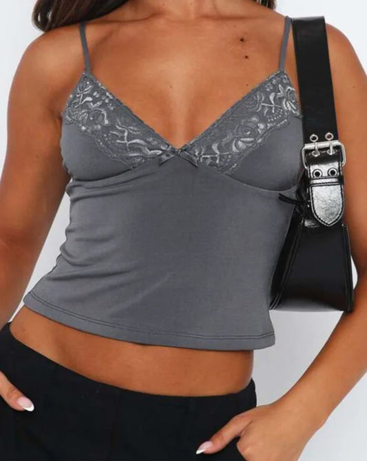 Y2K Sexy Lace Camisole T-Shirt