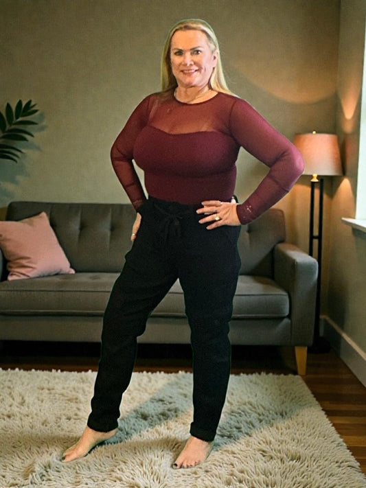 Judy Blue Jeans (NP) - High Rise Black, Cuffed Cargo Denim Joggers