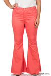 All You Need Coral High Waist Flare Leg Denim Jeans