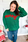 Be Merry Hunter Green Pop Up Sweater