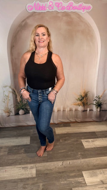 Judy Blue Jeans (NP) - High Waist Button Fly Skinny