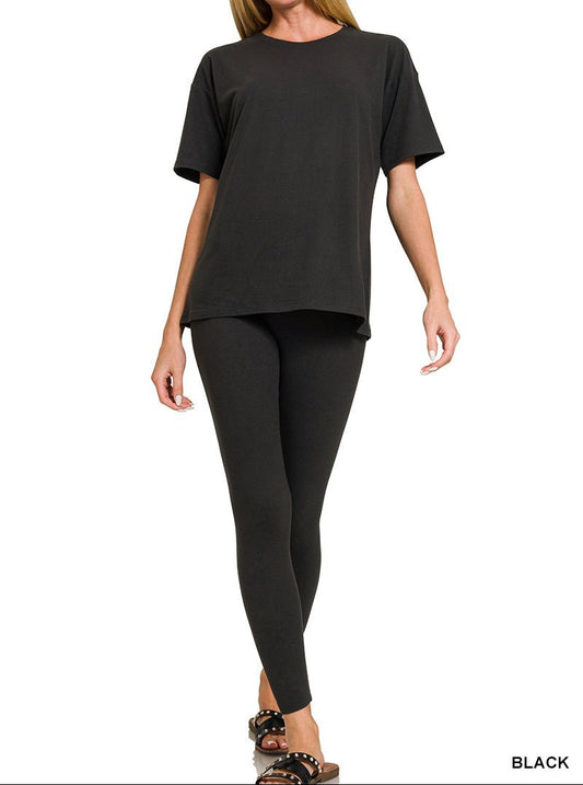 Zenana - (NP) - Short Sleeve Microfiber Set, 17 colors! - Nikki and Co Boutique