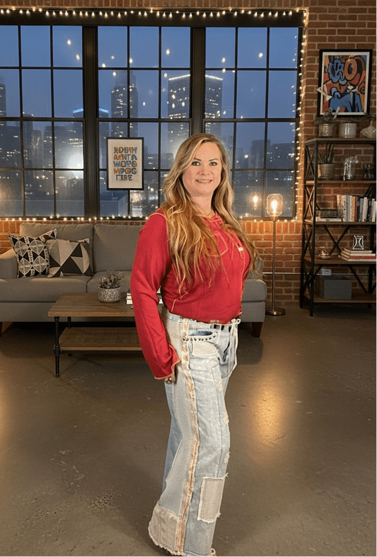 POL (NP) - Boho Pants with Patches, 2 Colors - Nikki and Co Boutique