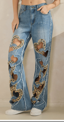 Oli & Hali (NP) - Washed Heart Cutout Jeans - Nikki and Co Boutique