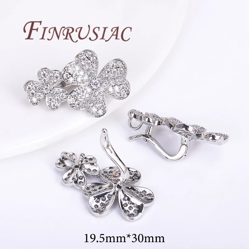 18K Gold Plated Brass Butterfly Clasps For Jewelry,Fasteners For Bracelets,Necklace Clasp Findings,DIY Jewelry Accessories