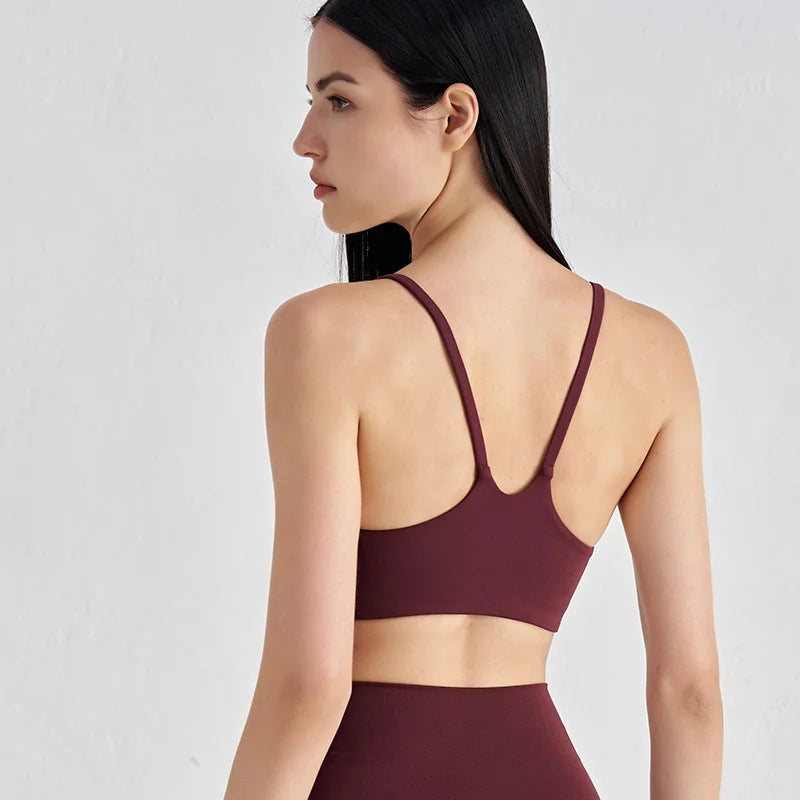 TRY TO BN Sports Bra Gym Sexy Back Push Up High Impact Shockproof Underwear Naked Crop Top Fitness Mujer Workout Women Yoga Bras