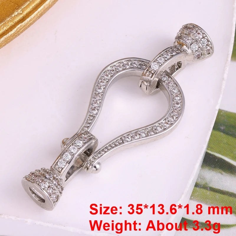 Juya Handmade Designer Decorative Fastener Hooks Clasps for DIY Beadwork Crystal Pearl Jewelry Making Closure Locks Accessories