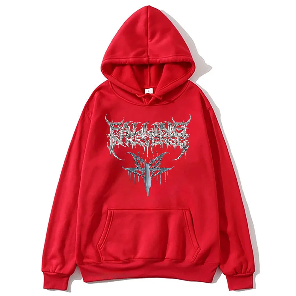 Falling in Reverse 2025 Hoodies Vintage Vintage Hip Hop Versatile Sweatshirts Band Music Fashion Aesthetic Pullovers Unisex Y2K