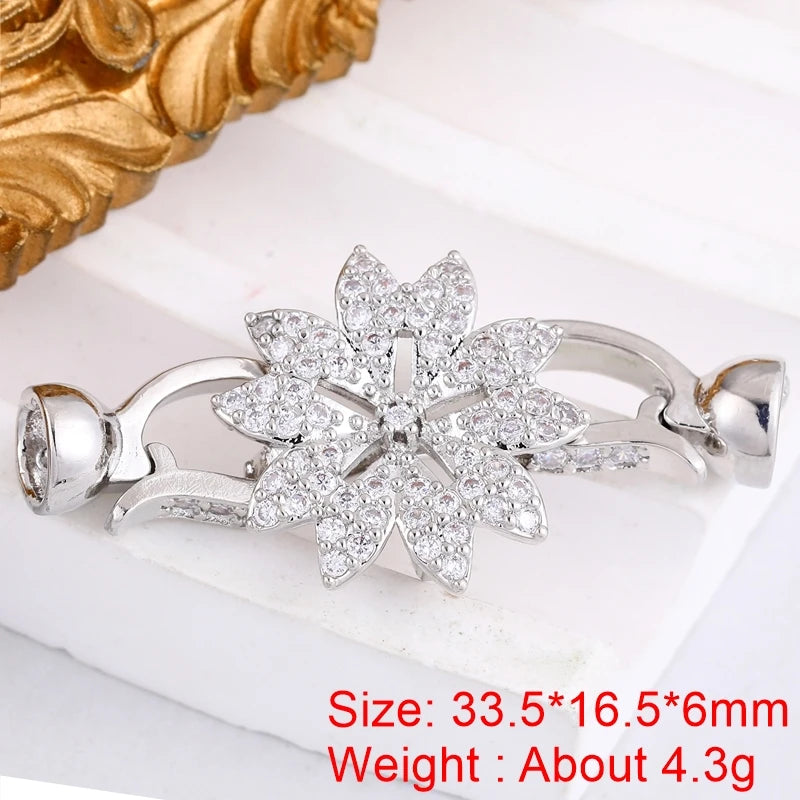 Juya Handmade Designer Decorative Fastener Hooks Clasps for DIY Beadwork Crystal Pearl Jewelry Making Closure Locks Accessories